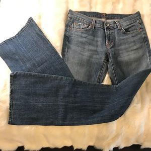 7 for all Mankind medium wash flare jeans 28